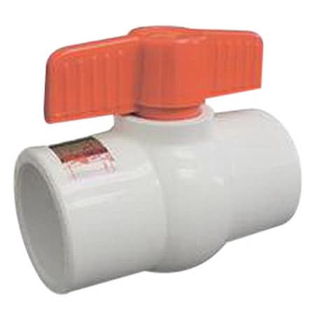 American Granby 05 in Socket MoldedinPlace Ball Valve PVC EPDM White HMIP50SE